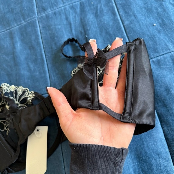 For Love And Lemons Women's Black Daisy Lashes Bra Size 36DDD - Picture 4 of 8